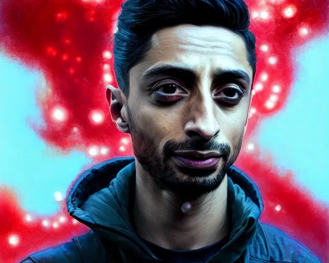 Prompt: highly detailed portrait of riz ahmed as an android covered in blood, in detroit : become human, stephen bliss, unreal engine, fantasy art by greg rutkowski, loish, rhads, ferdinand knab, makoto shinkai and lois van baarle, ilya kuvshinov, rossdraws, tom bagshaw, global illumination, radiant light, detailed and intricate environment