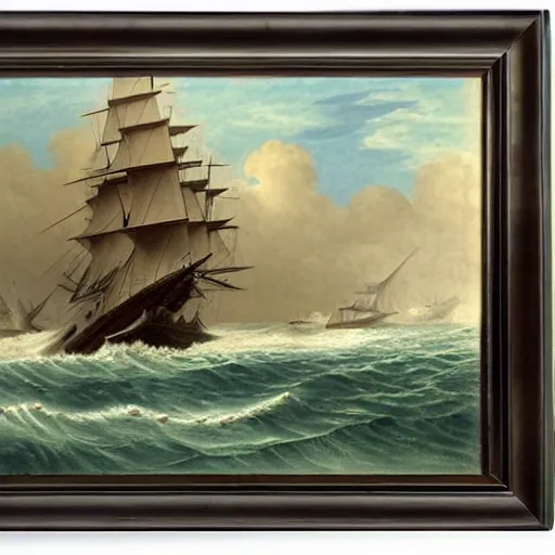 Image similar to seamonster attacking a ship, by george philip reinagle