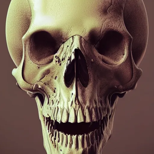 Image similar to portrait_of_a_melting_skull._intricate_abstract._intricate_artwork._by_Tooth_Wu_wlop_beeple_dan_mumford._octane_render_trending_on_artstat