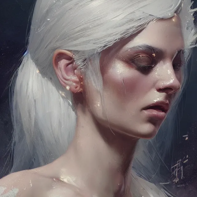 Prompt: beauty girl, white hair, hyper detailed, insane details, intricate, elite, elegant, luxury, by ismail inceoglu dragan bibin hans thoma greg rutkowski alexandros pyromallis rene maritte illustrated, perfect face, fine details, realistic shaded, fine - face, pretty face