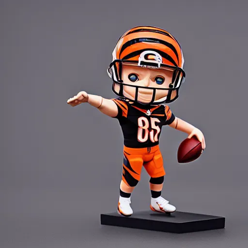 Cincinnati Bengals Joe burrow nendoroid, 4k product, Stable Diffusion