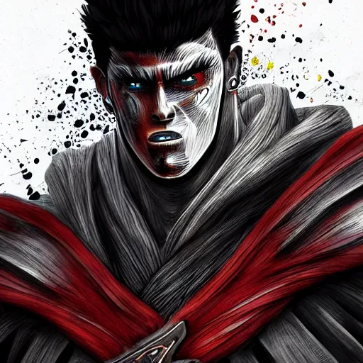 Image similar to guts from berserker, digital painting, beautiful