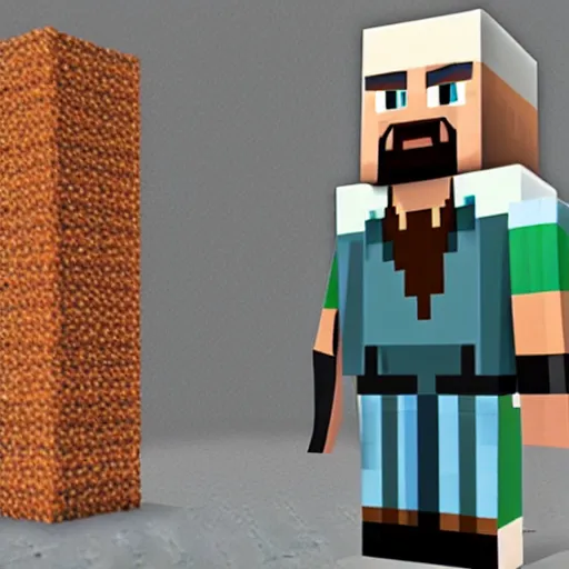 Prompt: Walter White in Minecraft