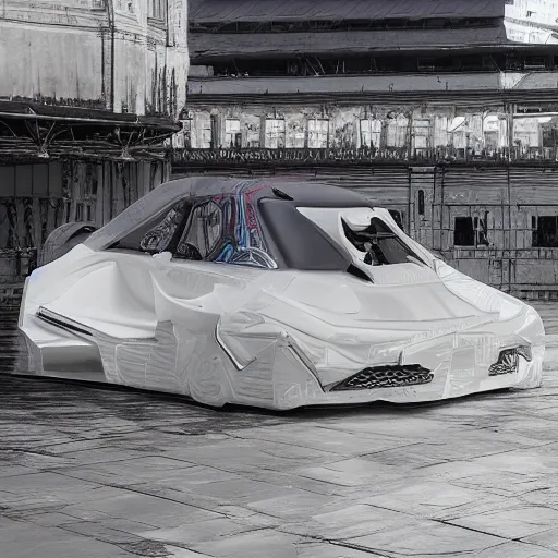 Prompt: khyzyl saleem car : medium size: in the coronation of napoleon ceremony: in liquid : in dark plastic : 7, u, x, y, o graffiti big size forms: motherboard medium size forms : Kazimir Malevich big size forms : zaha hadid architecture big size forms: brutalist medium size forms: sci-fi futuristic setting: Ash Thorp car: ultra realistic phtotography, lighting keyshot unreal engine 5 high reflections oil liquid high glossy high specularity, ultra detailed: black background: 4k, 8k, 16k