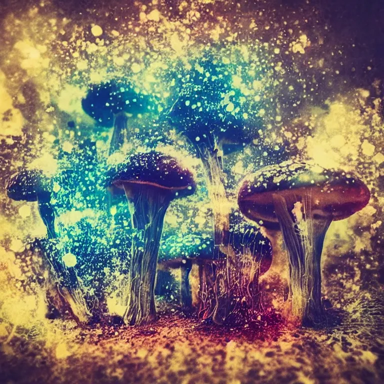 Image similar to double exposure of dally life, symbols of live, explosion, love is the most relevant theme, love is infinity, love is begin of all, 8 k resolution, artistic mode, artistic, trending on instagram, long exposure, love art, serious, fantasy and dreams vibes, mushrooms style and macro style