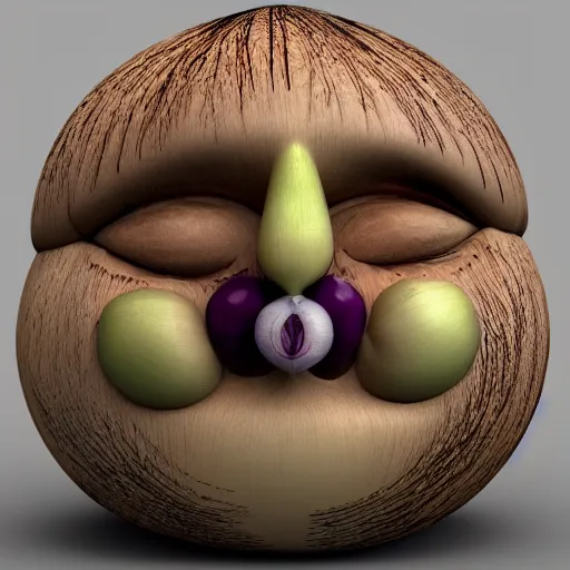 Image similar to onion. very sad. face. sad eyes. sad lips. crying. big wet tears. cartoon, 3 d render