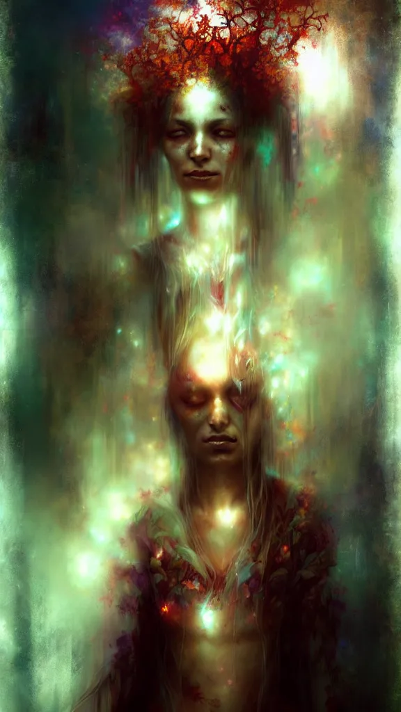 Prompt: the ayahuasca spirit, by bastien lecouffe deharme