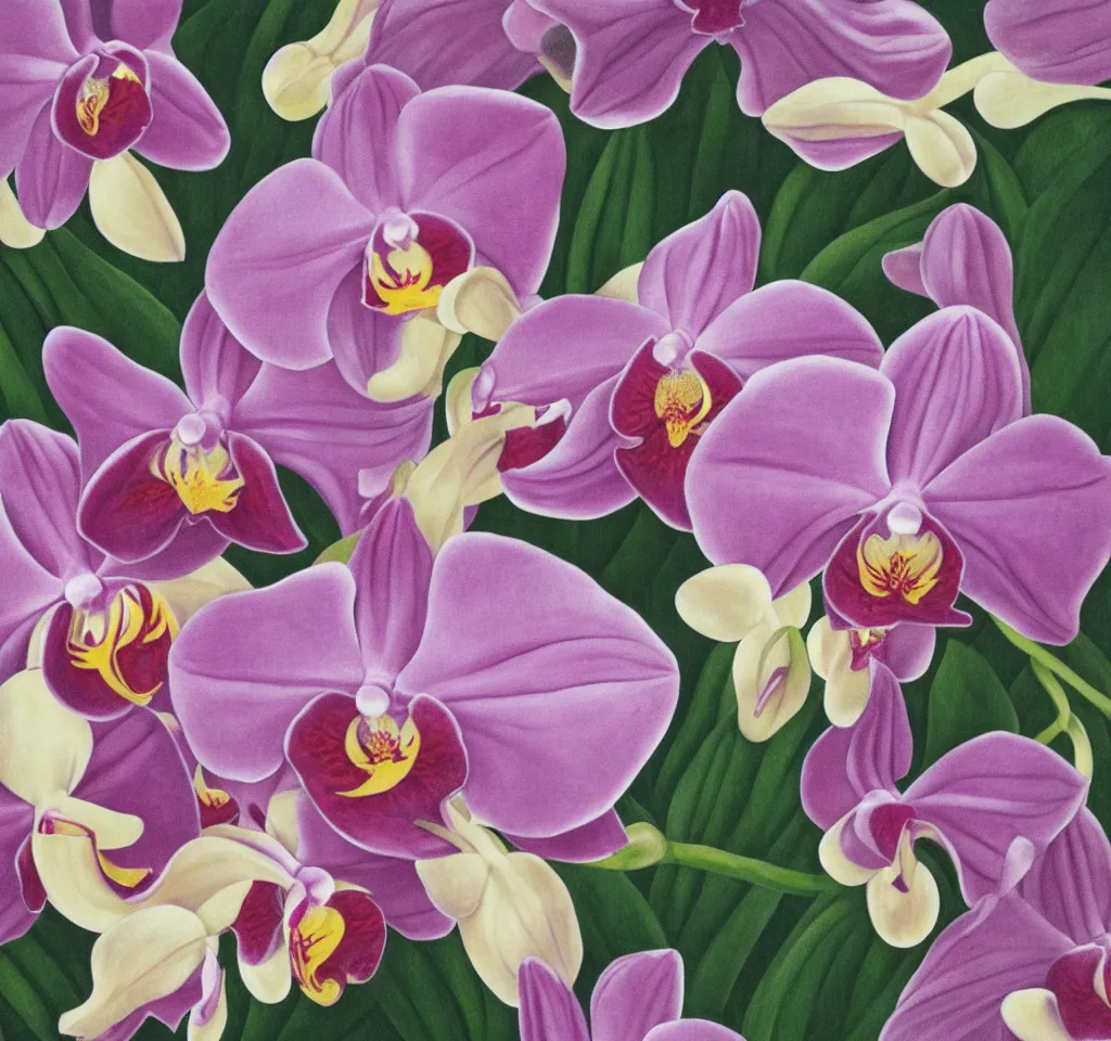 Image similar to orchid splendid, by georgia o keeffe