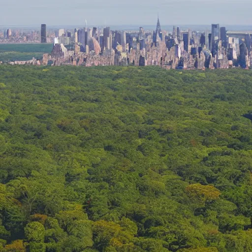 Image similar to view of New York from the jungle