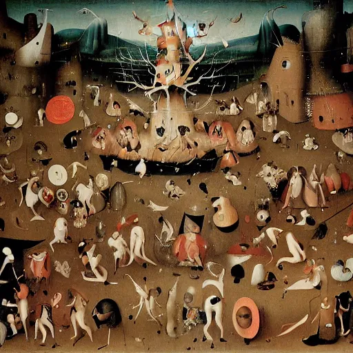 Prompt: wheres waldo by hieronymus bosch