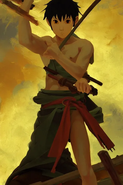 Prompt: baroque oil painting of key visual portrait concept art of anime monk fighting with a wood weapon in a dungeon, brutalist, dark fantasy, rule of thirds golden ratio, fake detail, trending pixiv fanbox, acrylic palette knife, style of makoto shinkai studio ghibli genshin impact jamie wyeth james gilleard greg rutkowski chiho aoshima