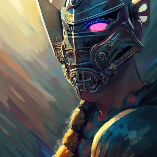 Image similar to cyberpunk viking helmet mask warrior goddess robot ninja fantasy, art gta 5 cover, official fanart behance hd artstation by jesper ejsing, by rhads, makoto shinkai and lois van baarle, ilya kuvshinov, ossdraws