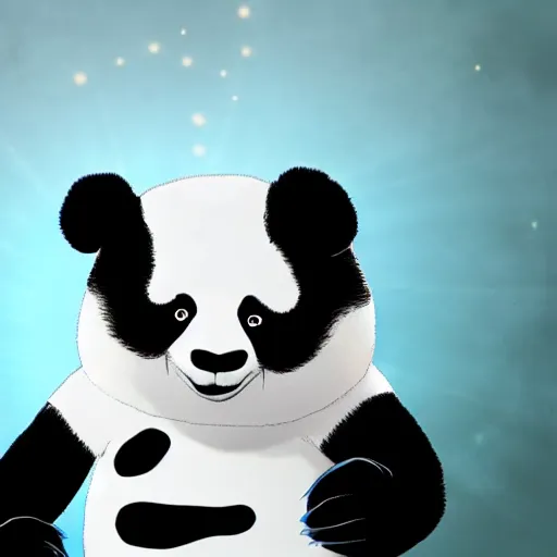 Image similar to panda dancing at an eletronic party