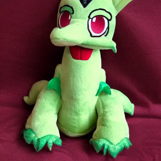 Prompt: cute fumo plush of a dragon who likes to be left alone