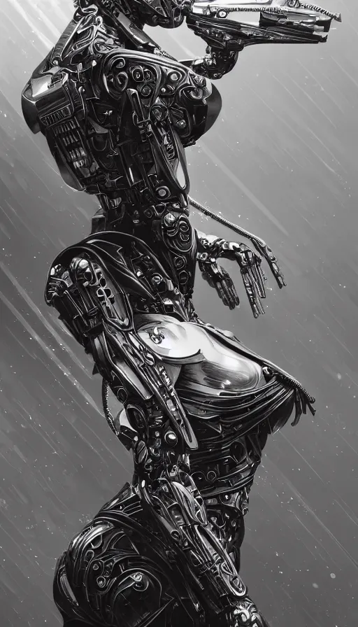 Prompt: robocop, fame of thrones, fibonacci, sweat drops, intricate fashion clothing, insane, intricate, highly detailed, surrealistic, digital painting, artstation, concept art, smooth, sharp focus, illustration, Unreal Engine 5, 8K, art by artgerm and greg rutkowski and alphonse mucha