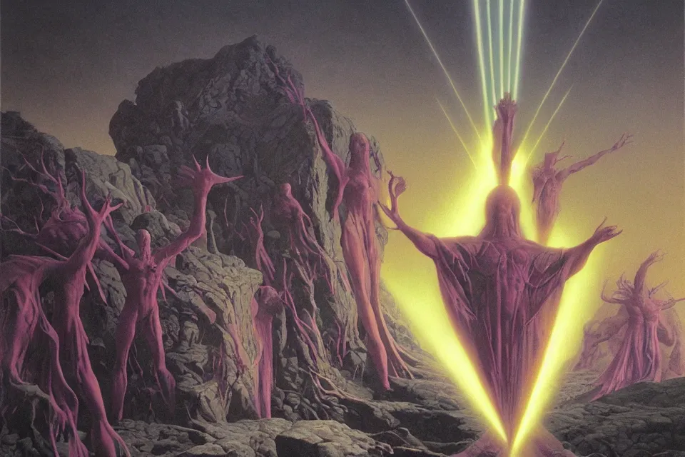 Image similar to divine light, wayne barlowe.