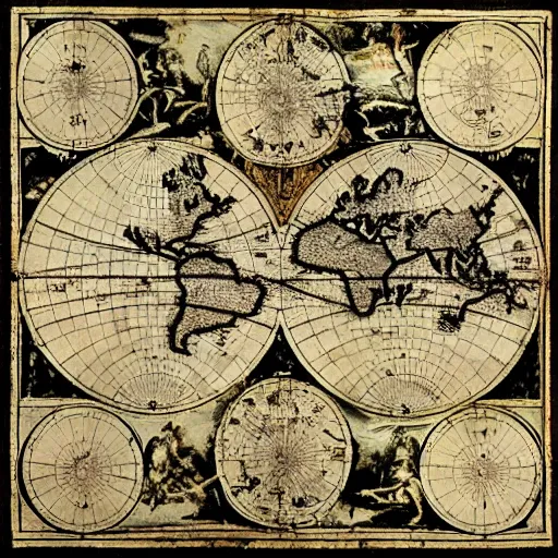 Image similar to “an ancient map showing the way to Sleepyland”