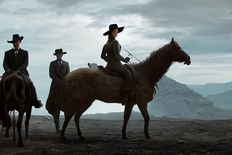 Prompt: a cinematic scene from westworld hbo, beautiful lighting, high depth, ultra realistic, artistic, by annie leibovitz