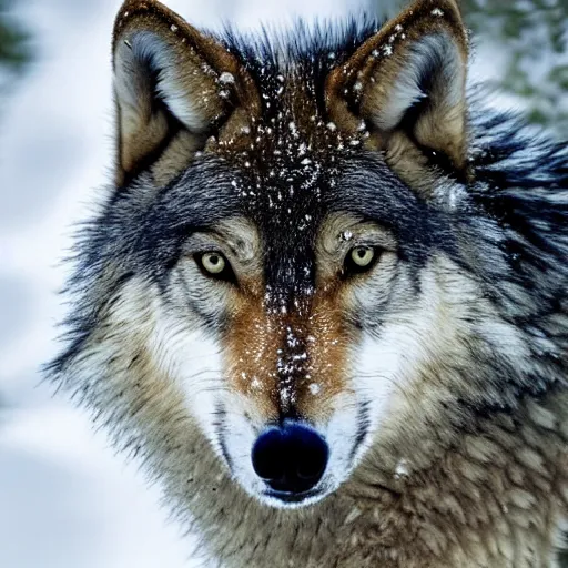 Image similar to grey wolf at snowy jungle