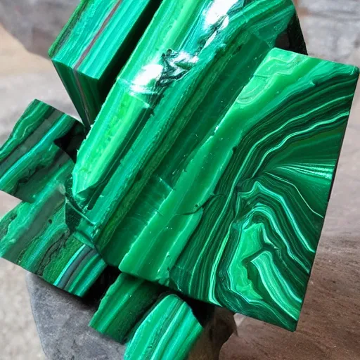 Prompt: malachite mineralporn