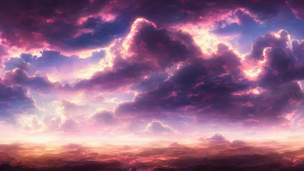 Image similar to anime sky clouds, fantasy artwork, very very very beautiful scenery, hd, hdr, ue5, ue6, unreal engine 5, cinematic 4k wallpaper, 8k, ultra detailed, high resolution, artstation, award winning