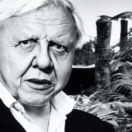 Prompt: david attenborough as an eco samurai