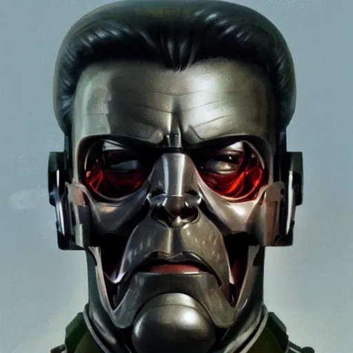 Prompt: joseph stalin as heavily damaged t - 8 0 0 cyborg terminator, highly detailed, digital painting, artstation, concept art, matte, sharp focus, illustration, art by artgerm and greg rutkowski and alphonse mucha