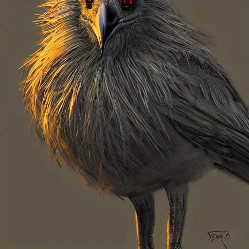 Image similar to three eyed raven, by paul barson, trending on artstation hq, deviantart, pinterest, 4 k uhd image
