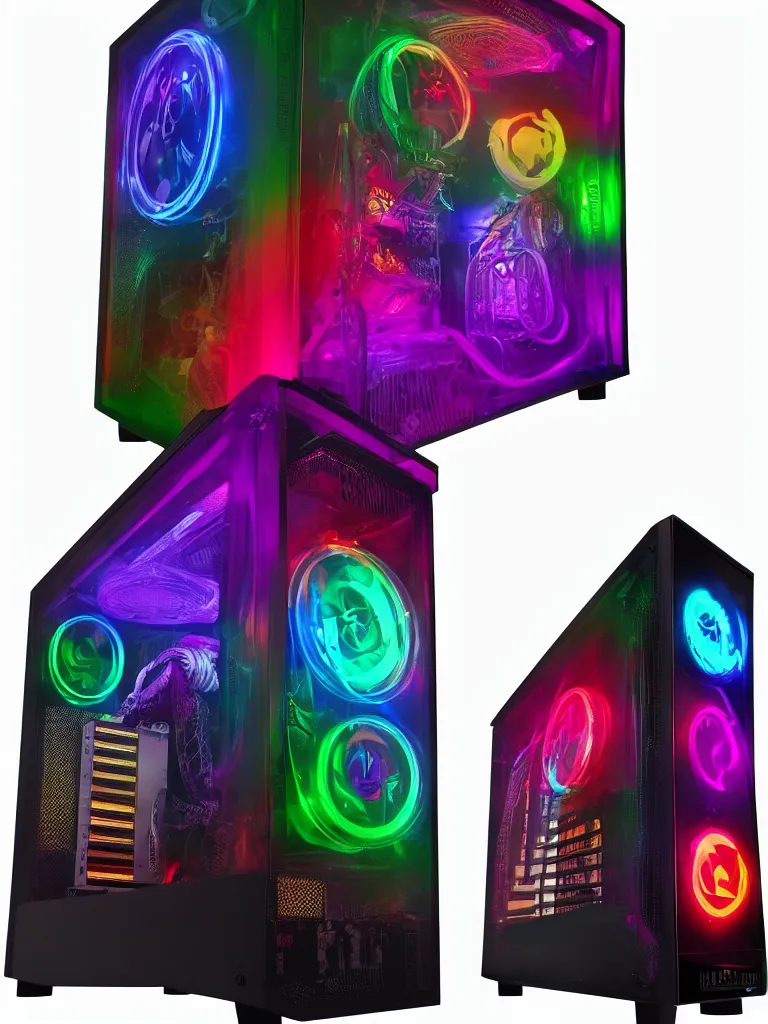 Image similar to Lovecraftian RGB Gaming PC