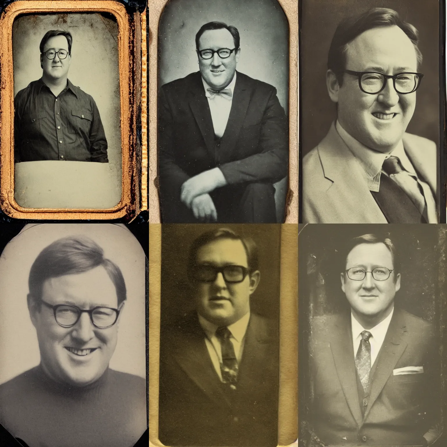 Prompt: an old tintype photograph of John Lasseter