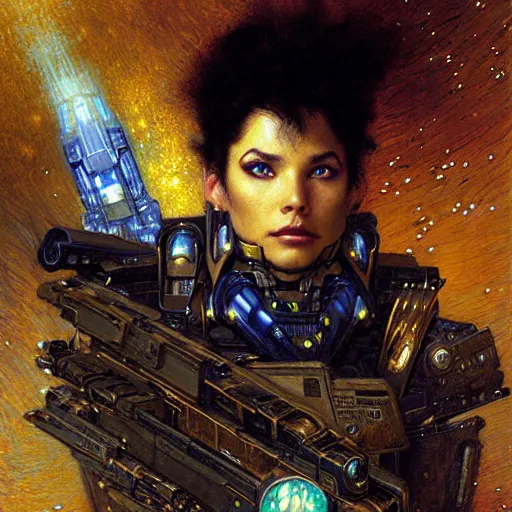 Prompt: portrait wolf nin uniform starship stars. shadowrun furaffiniy cyberpunk fantasy highly detailed painting by gaston bussiere craig mullins jc leyendecker gustav klimt artgerm greg rutkowski john berkey, bergey, craig mullins, ruan jia, raymond swanland, jeremy mann, tom lovell, alex malveda