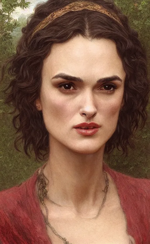 Image similar to winona ryder, kiera knightly, traditional corsican, intricate, highly detailed, pastoral, artstation, illustration, jurgens, rutkowski, bouguereau