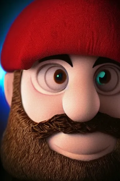 Image similar to “ very very intricate photorealistic photo of a realistic human version of super mario wearing his red hat in an episode of game of thrones, photo is in focus with detailed atmospheric lighting, award - winning details ”