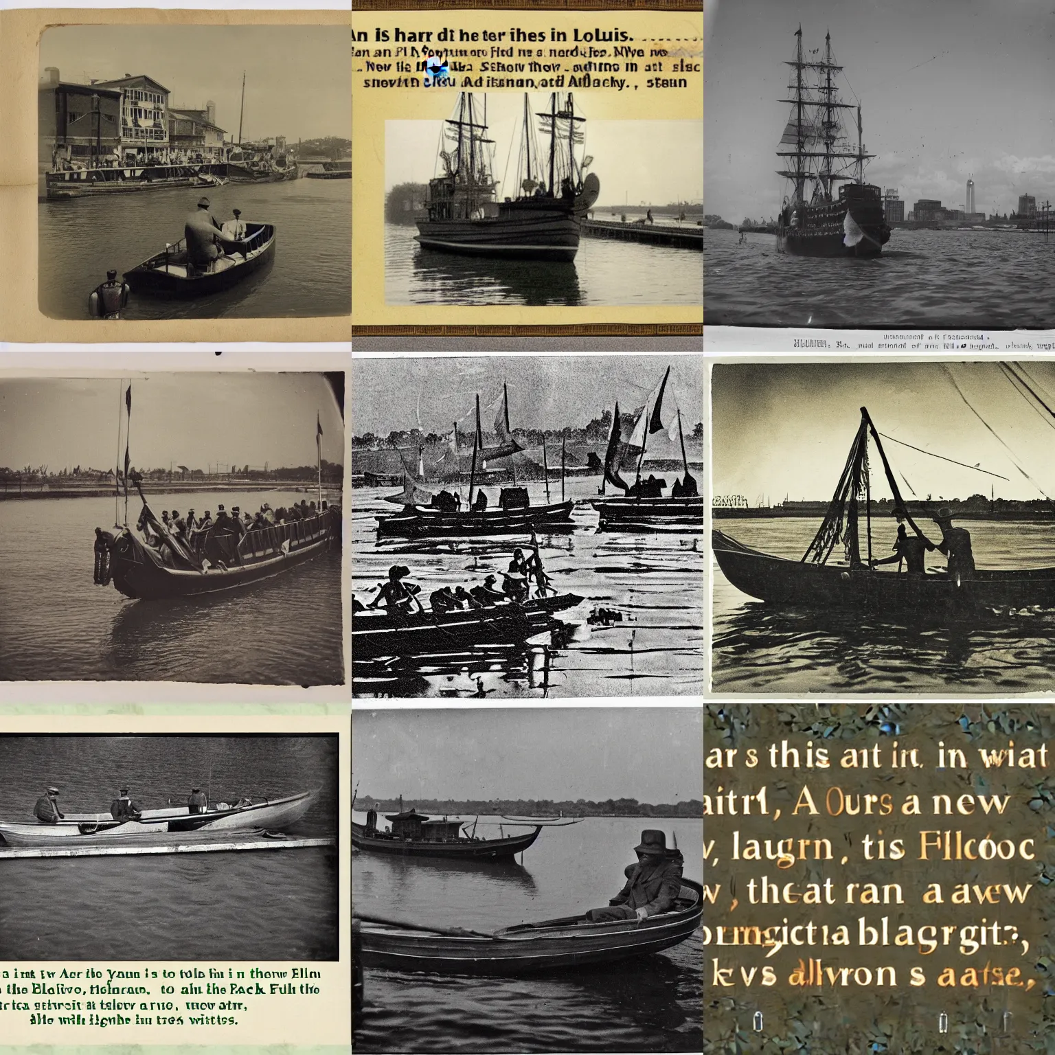 Prompt: A year later he is in Saint Louis. He is taken on for New Orleans aboard a flatboat. Forty-two days on the river. At night the steamboats hoot and trudge past through the black waters all alight like cities adrift.