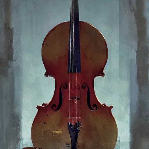 Image similar to body as a cello by greg rutkowski