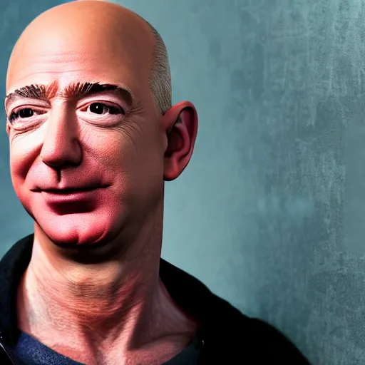 Image similar to homeless jeff bezos begging for food, highly detailed, photograph