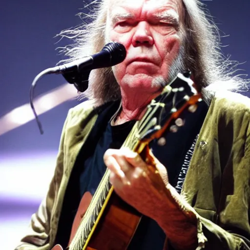 Prompt: neil young but he is old