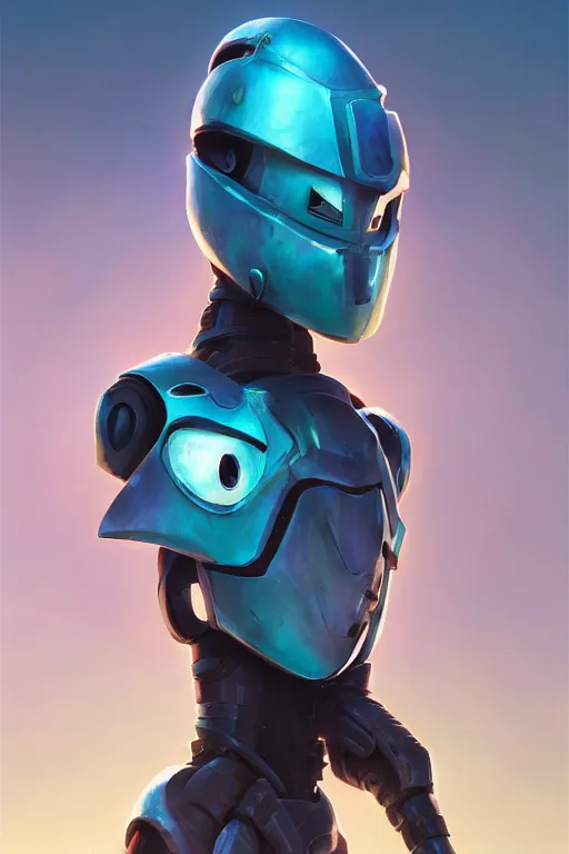 Image similar to epic mask helmet robot ninja portrait stylized as fornite style game design fanart by concept artist gervasio canda, behance hd by jesper ejsing, by rhads, makoto shinkai and lois van baarle, ilya kuvshinov, rossdraws global illumination radiating a glowing aura global illumination ray tracing hdr render in unreal engine 5