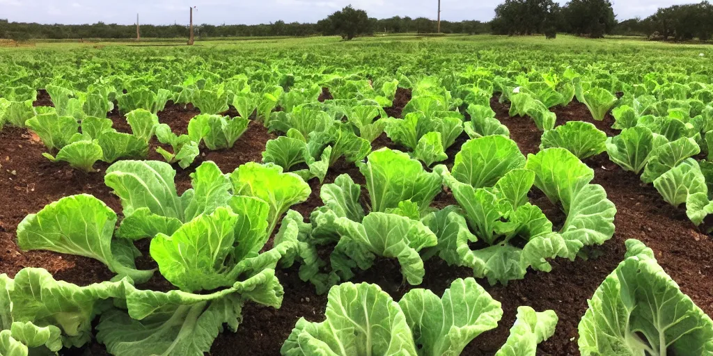 Prompt: growing cabbage in texas