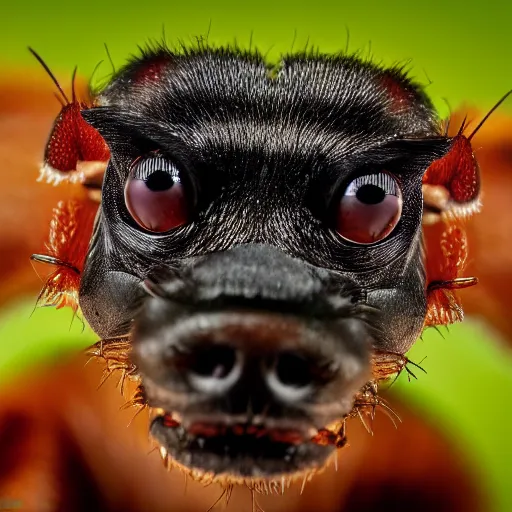 Image similar to a hybrid between a dog and an ant, photography, award - winning, national geographic channel, discovery channel, 8 k, macrophotography, close up, pentax 1 0 0 0 k