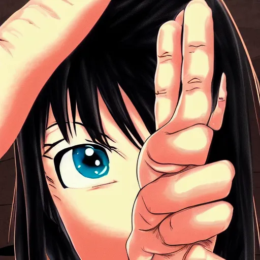 Image similar to anime style hand close up