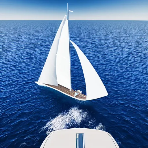 Prompt: yacht sailing in the sea on a clear day, realistic photo, ultra hd,