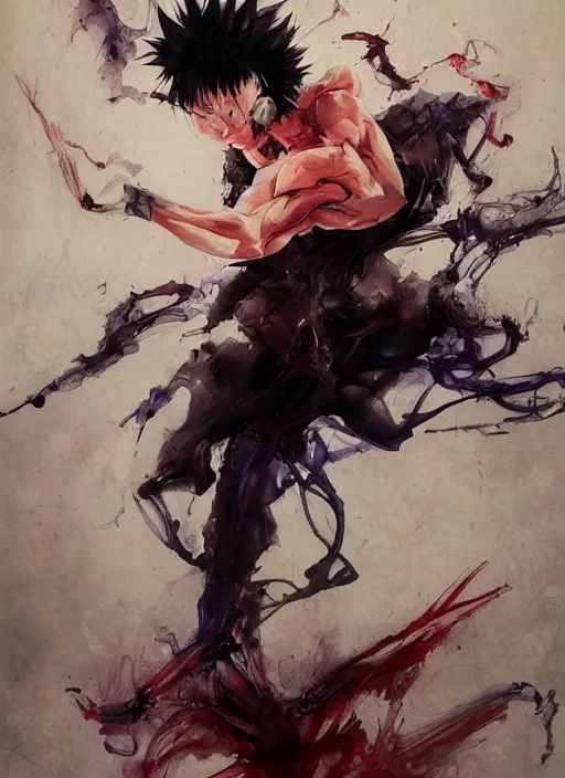 Prompt: surreal gouache gesture painting, by yoshitaka amano, by ruan jia, by Conrad roset, by Koki Yamaguchi Yusuke Tokitsu, detailed anime 3d render of a gesture draw pose for Vash from the anime Trigun, portrait, cgsociety, artstation, rococo mechanical, Digital reality, sf5 ink style, dieselpunk atmosphere, gesture drawn