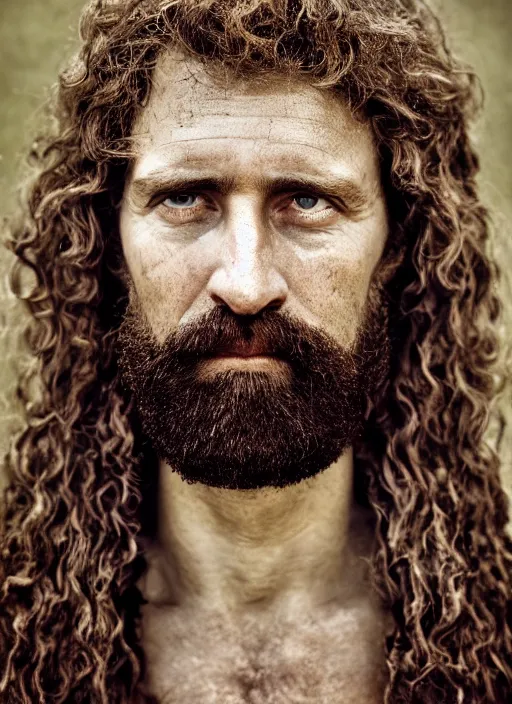 Prompt: closeup portrait of john the baptist, depth of field, zeiss lens, detailed, symmetrical, centered, fashion photoshoot, by Annie Leibovitz and Steve McCurry, David Lazar, Jimmy Nelsson, Breathtaking, 8k resolution, extremely detailed, beautiful, establishing shot, artistic, hyperrealistic, beautiful face, octane render