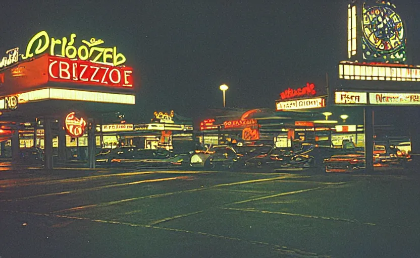 Image similar to breezewood, in 1 9 9 5, y 2 k cybercore, low - light photography, still from a ridley scott movie