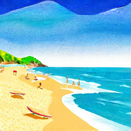 Image similar to california beach illustration