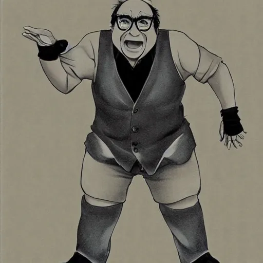 Image similar to Anime art of Danny DeVito