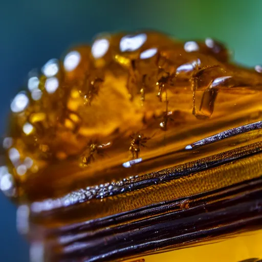 Prompt: macro photo of honey