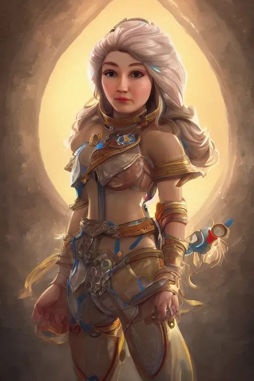 Prompt: three quarters portrait pose of a beautiful female gnome engineer, super powers, fantasy, intricate, elegant, highly detailed, digital painting, artstation, concept art,shining, sharp focus, illustration, art by Stanley Lau