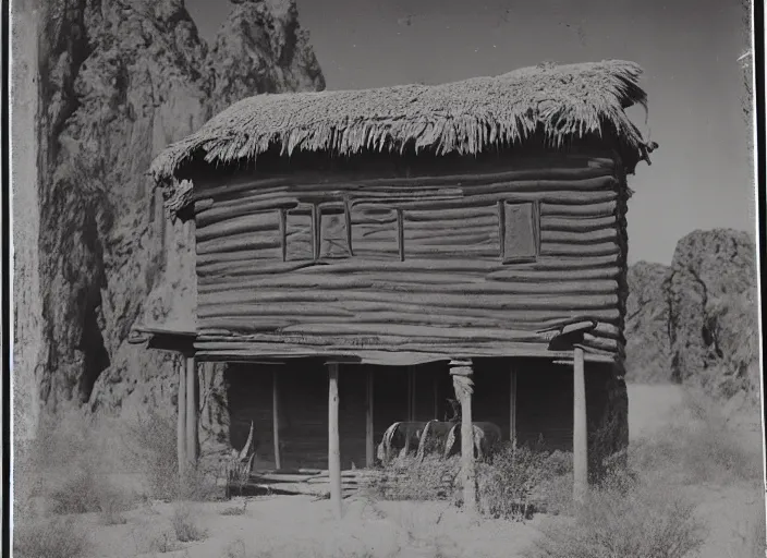 Image similar to Photograph of a traditional Navajo hogan house, albumen silver print, Smithsonian American Art Museum